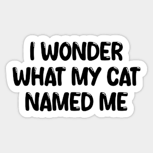 i wonder what my cat named me Sticker